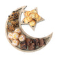 Rustic Plain Wooden Crescent Moon & Star Eid/Ramadan Food Serving Tray